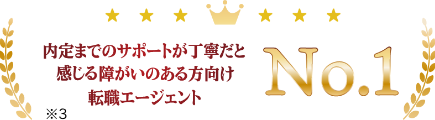 内定までのサポートが丁寧だと感じる障がいのある方向け転職エージェントNo.1